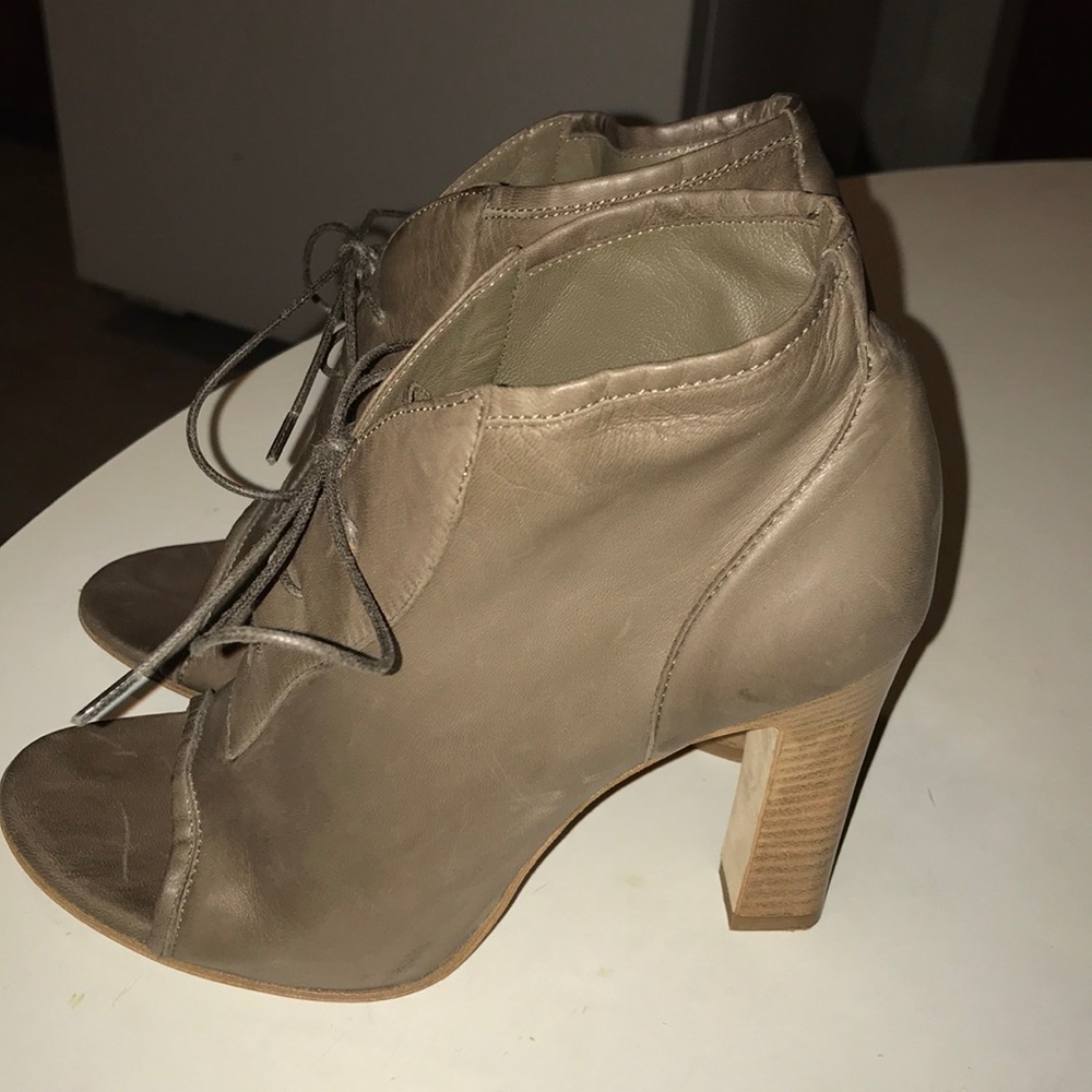 91. Jil Sanders Peep Toes Ankle Boots sz 36.5 - Picture 1 of 8